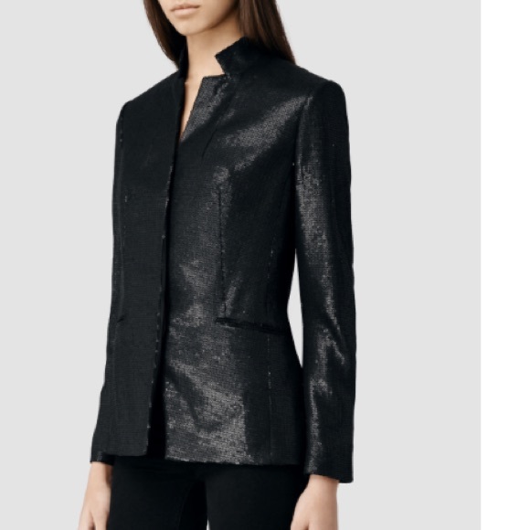 NWOT All Saints Black Clash Blazer - Picture 2 of 8